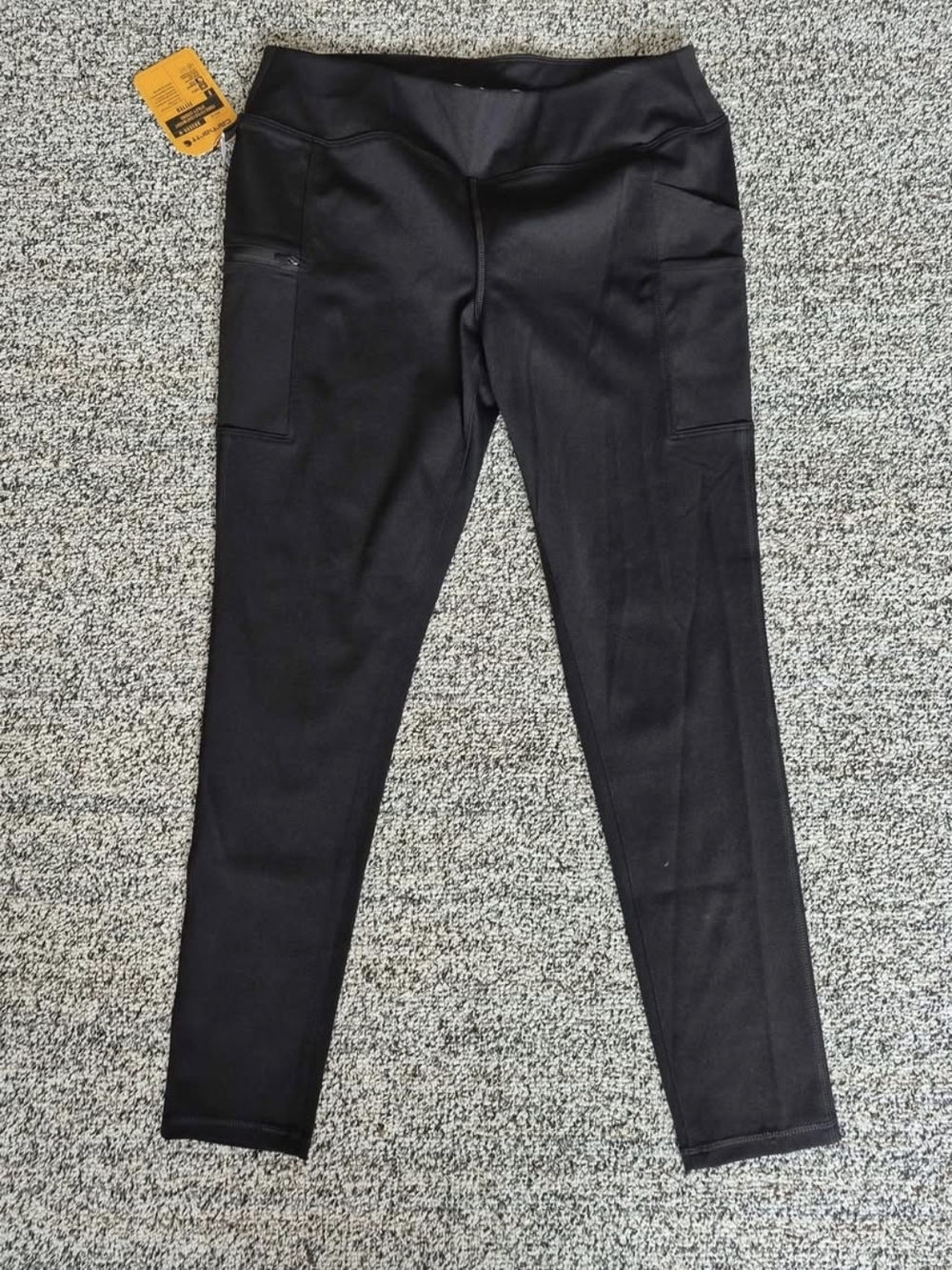 Carhartt Black Utility Leggings with Orange Brand Tag